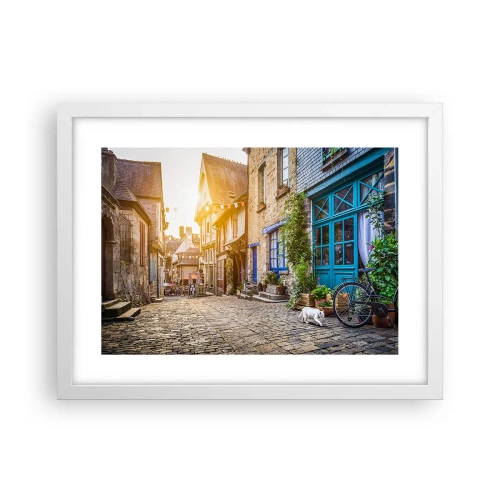 Poster in white frmae - White Spirit of a Town - 40x30 cm