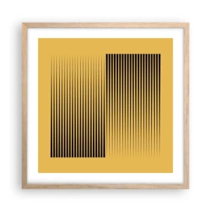Poster in light oak frame - Square Opposites - 50x50 cm