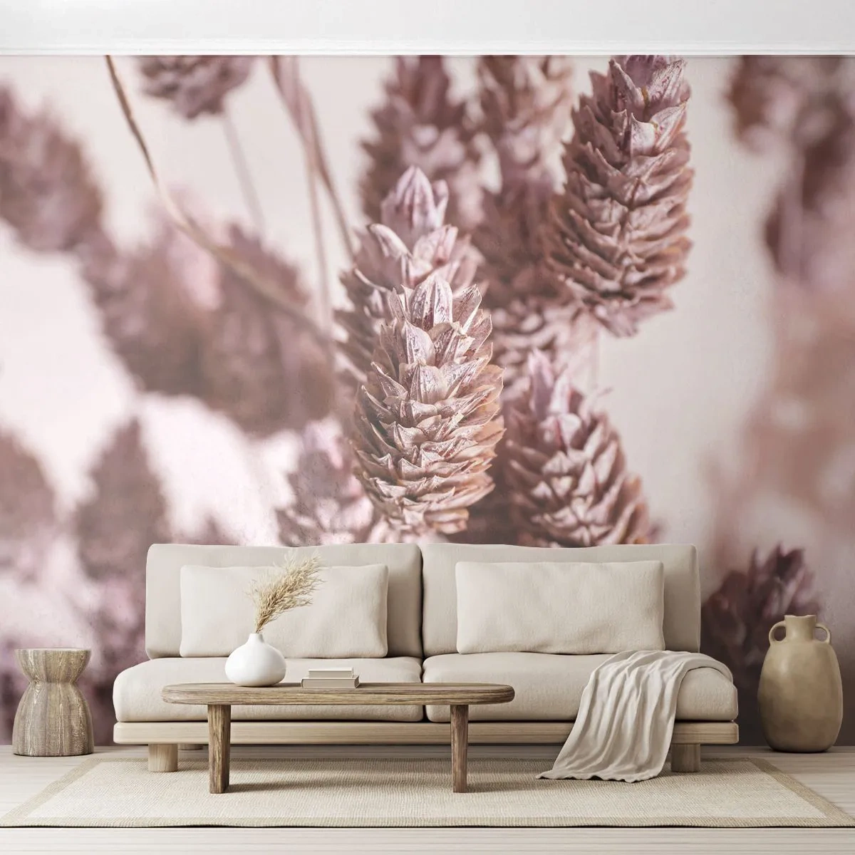 Self-Adhesive Photo Wallpaper Deluxe Sticker - Seemingly Inconspicuos - Dried Flower, Flower, Meadow - 250x175 cm