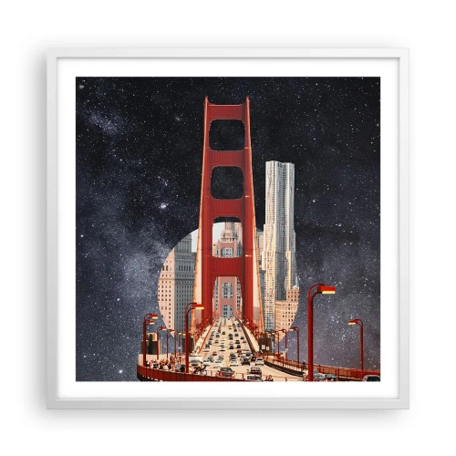 Poster in white frmae - Always in the Centre - 60x60 cm