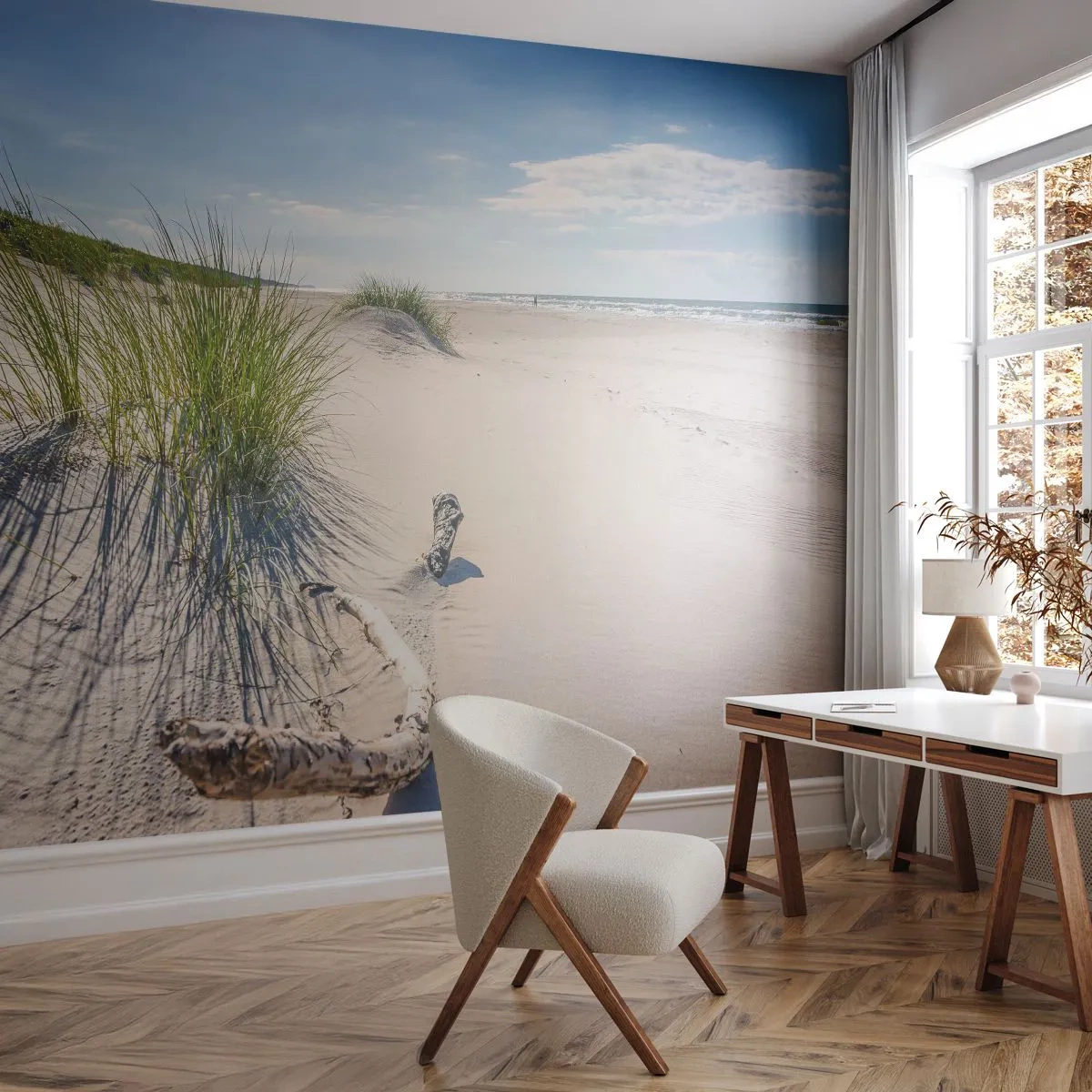 Custom Self-Adhesive Wallpaper Deluxe Sticker - The Most Beautiful? Baltic One - Sea, Beach, Dune