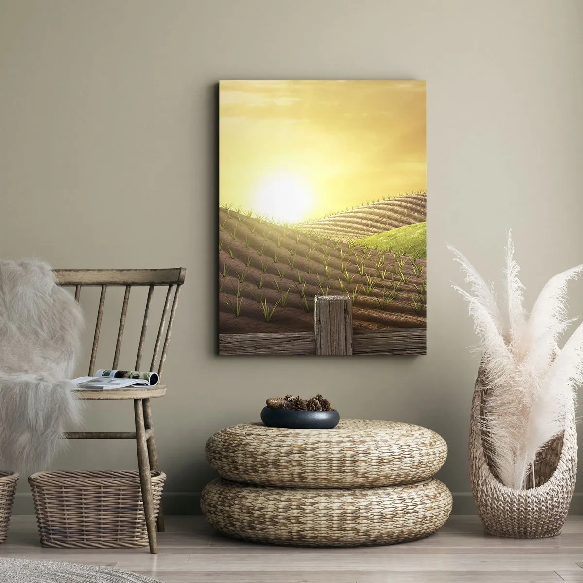 Canvas picture - Farm Straight from a Tale - 70x100 cm