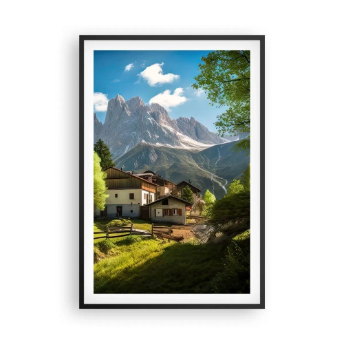 Poster in black frame - Alpine Idyll - 61x91 cm