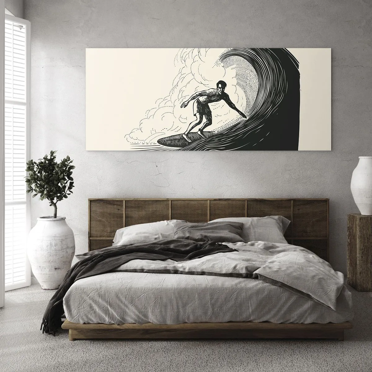 Glass picture - King of the Wave - 120x50 cm