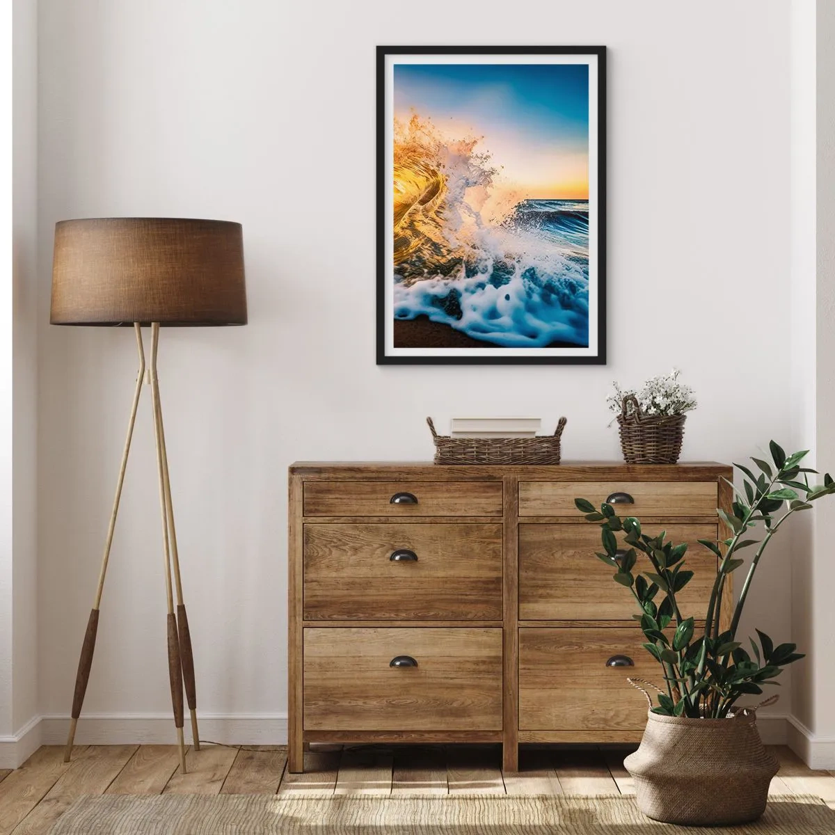 Poster in black frame - Playing with Sand - 61x91 cm