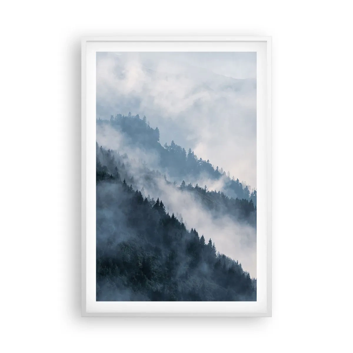 Poster in white frmae - Mysticism of the Mountains - 61x91 cm