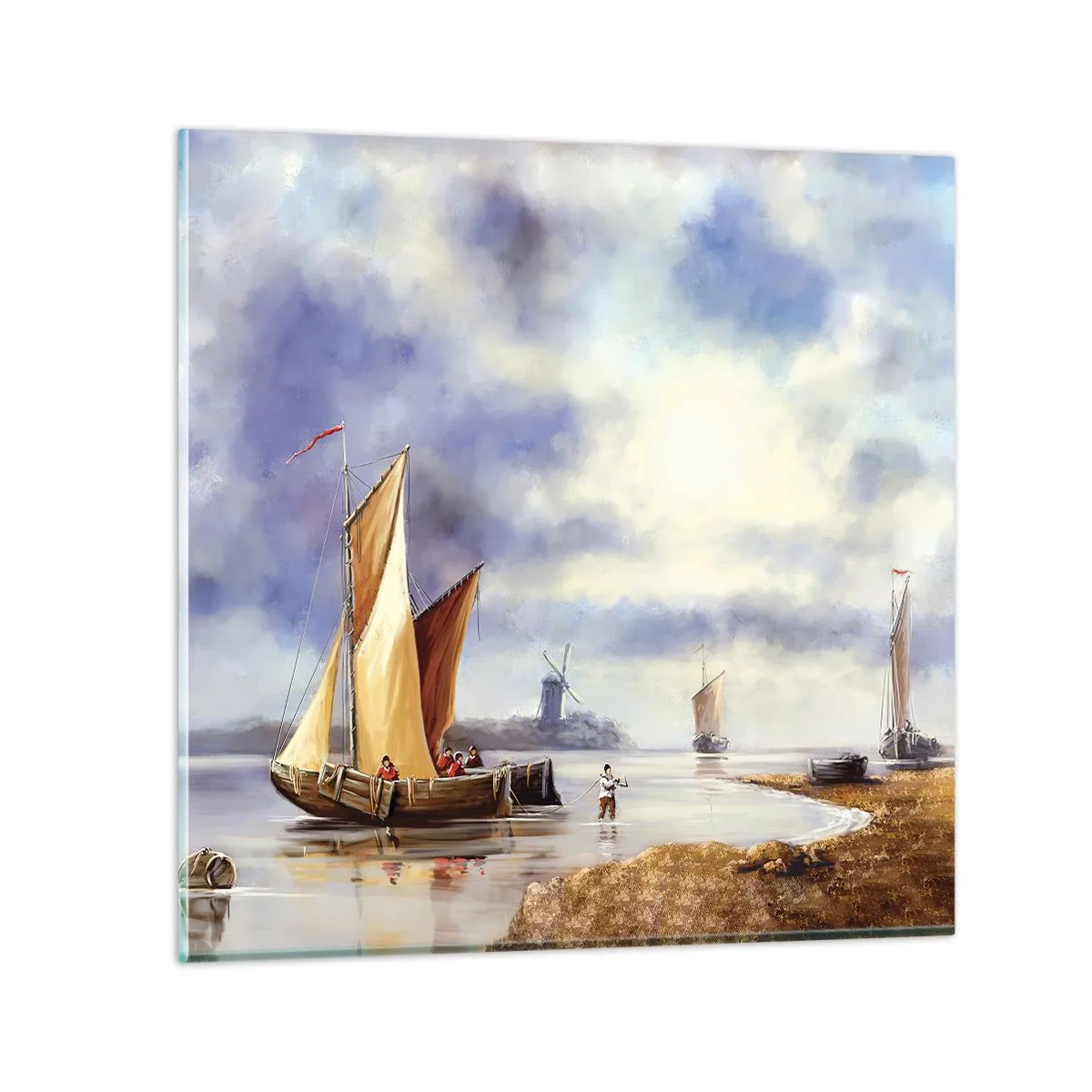 Glass picture - Return of Sailors - 70x70 cm