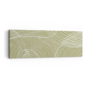 Canvas picture - Intricate Abstract in White - 90x30 cm