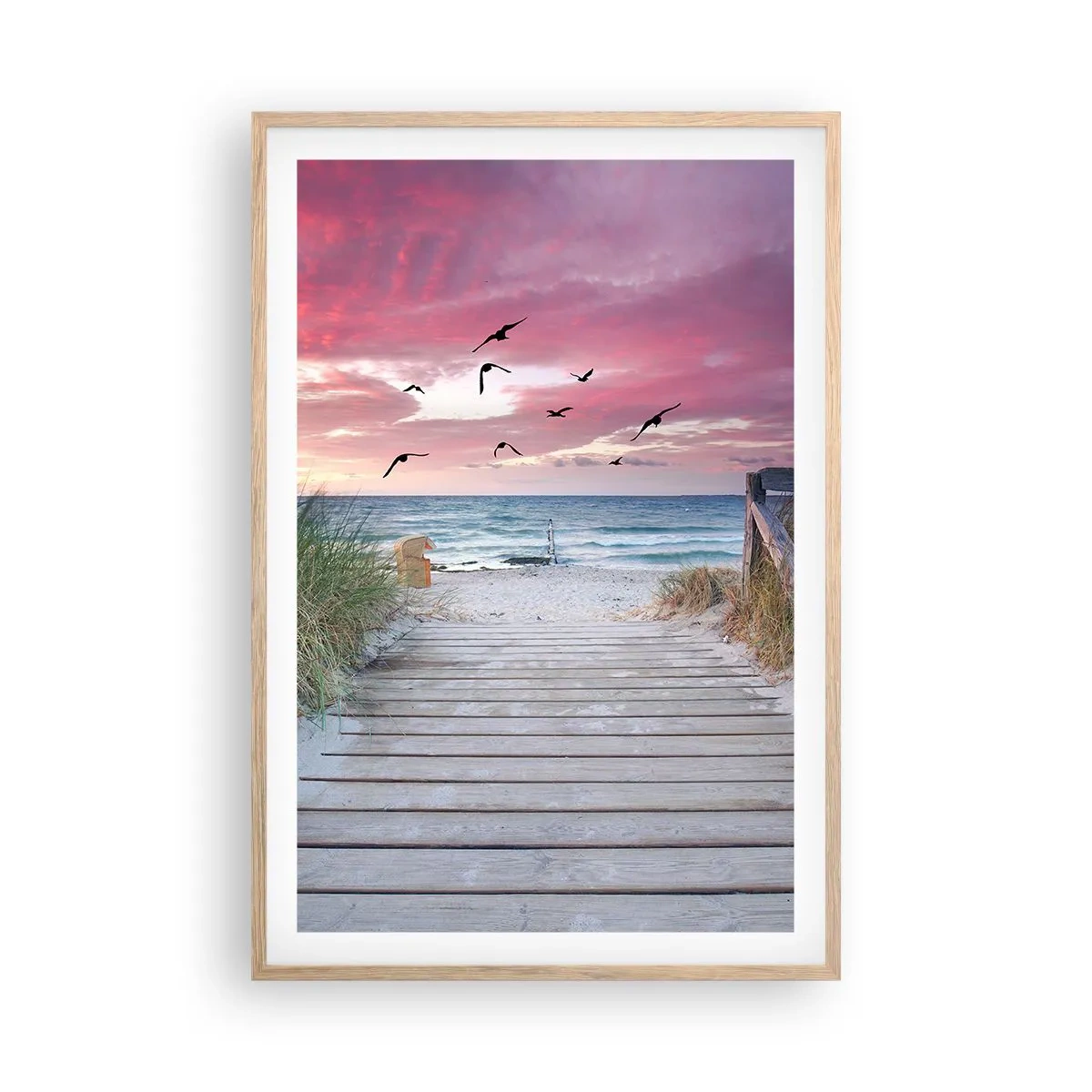 Poster in light oak frame - Baltic Impression - 61x91 cm