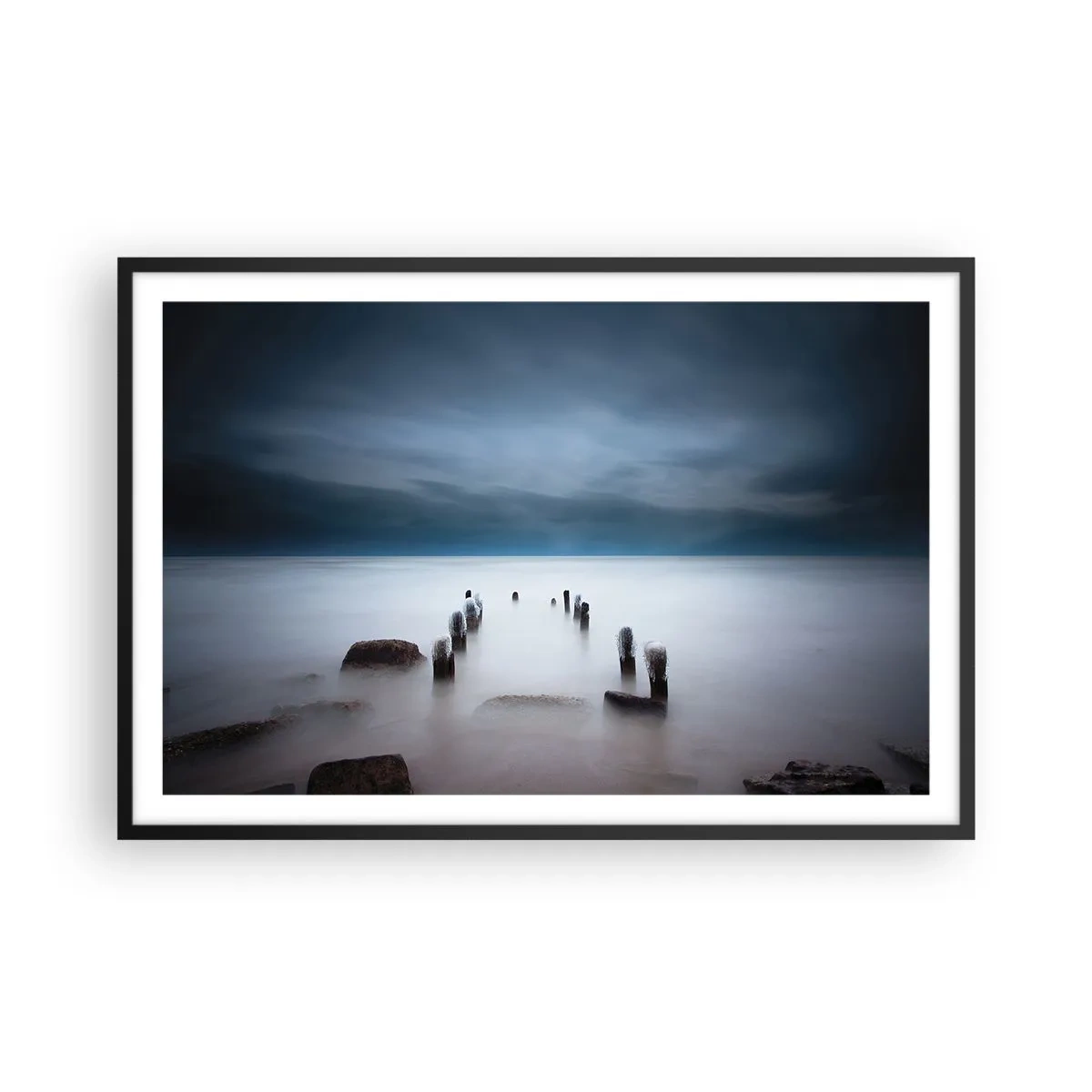 Poster in black frame - Pensive Lake - 91x61 cm
