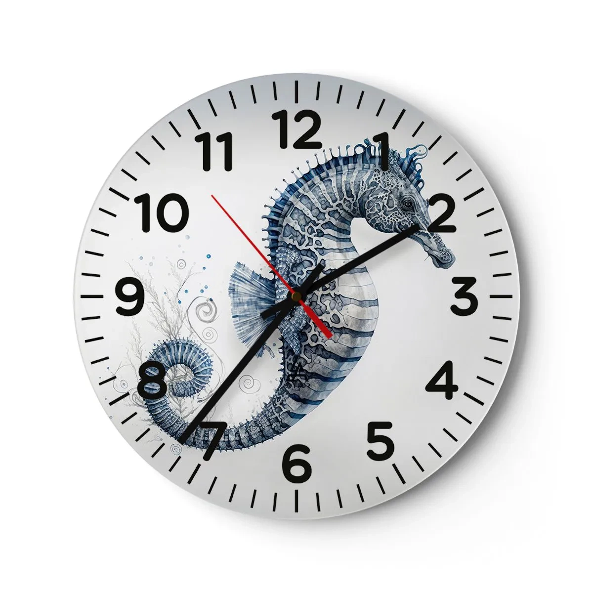 Wall clock - Clock on glass - Subtle Joke of Nature - 40x40 cm