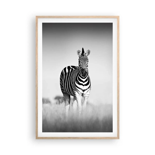 Poster in light oak frame - After All the World is Black and White - 61x91 cm