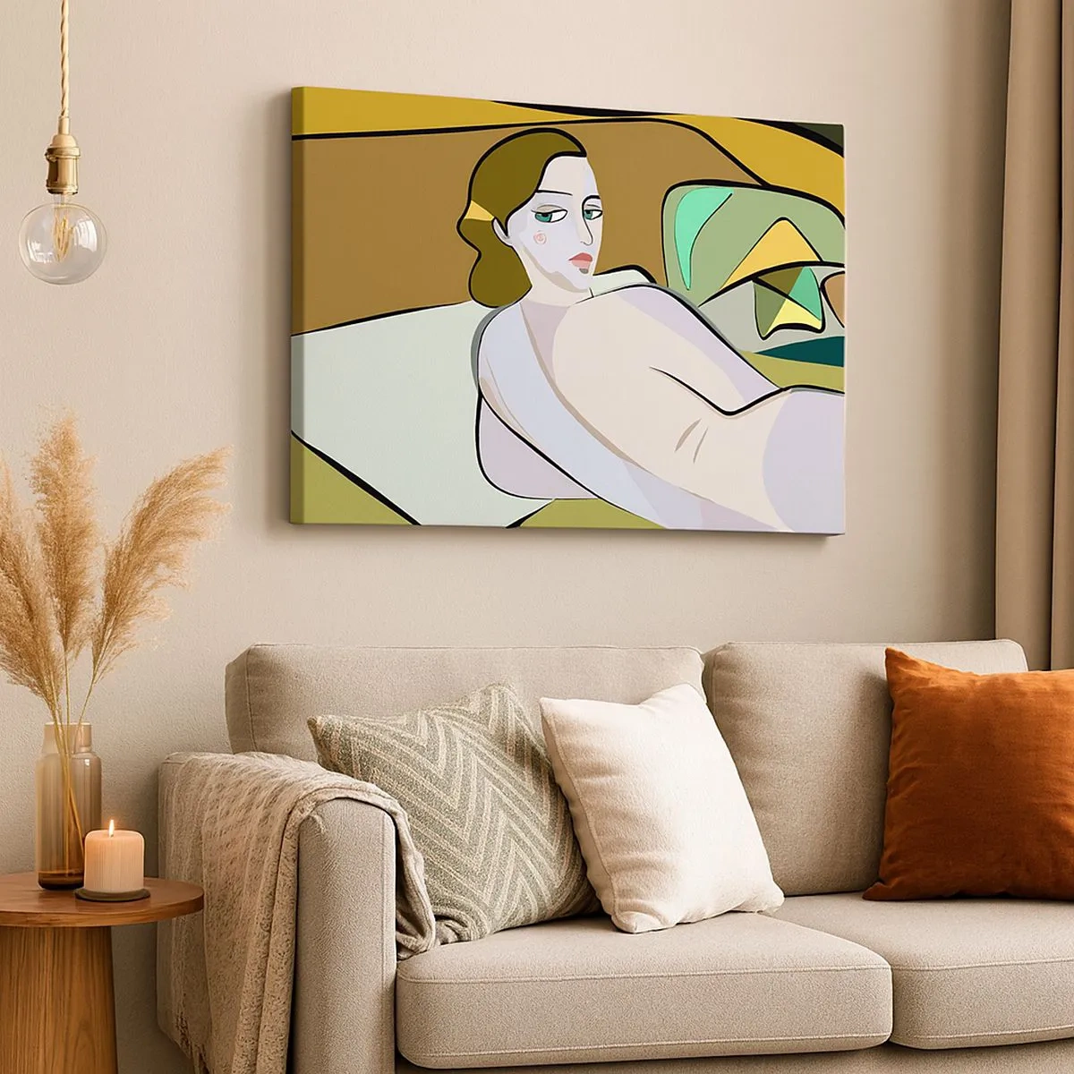 Canvas picture - Abstract figure in a modern style - 70x50cm - Intimate Portrait - Modern wall decoration for the living room and bedroom ARTTOR