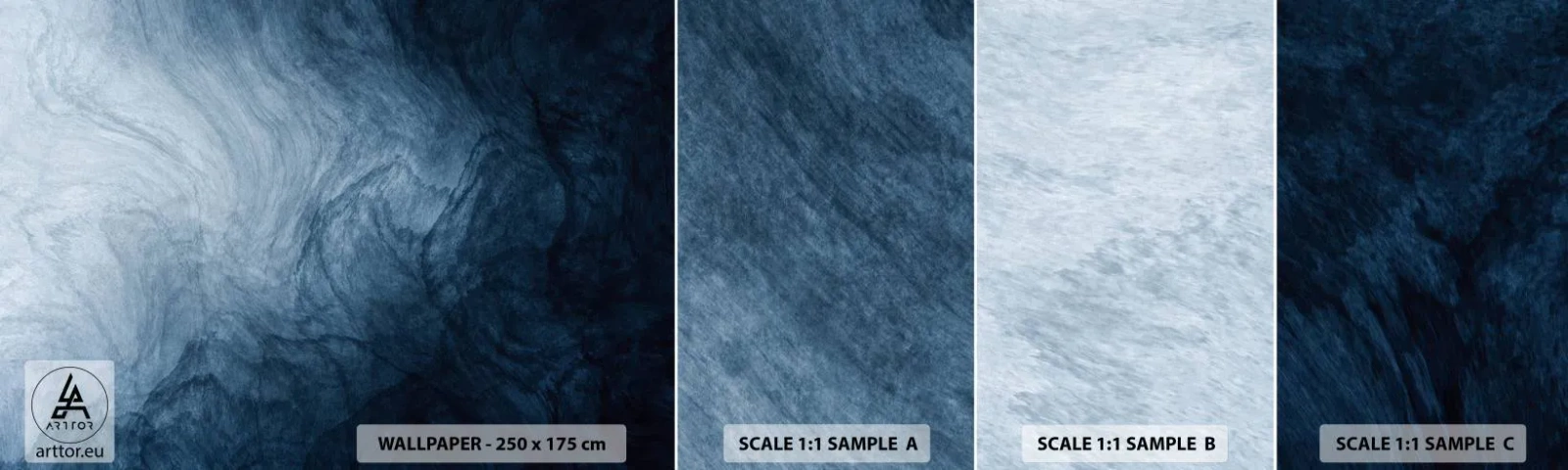 Photo Wallpaper Sample Self-Adhesive Deluxe Sticker - Going Deep - Abstraction, Piece, Modern Art - 100x30 cm