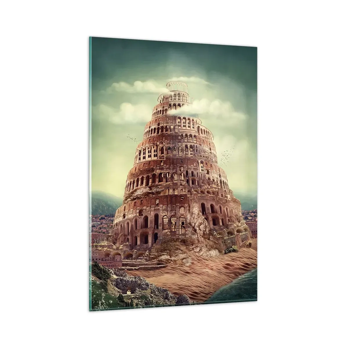 Glass picture - Tower of Babel - 80x120 cm