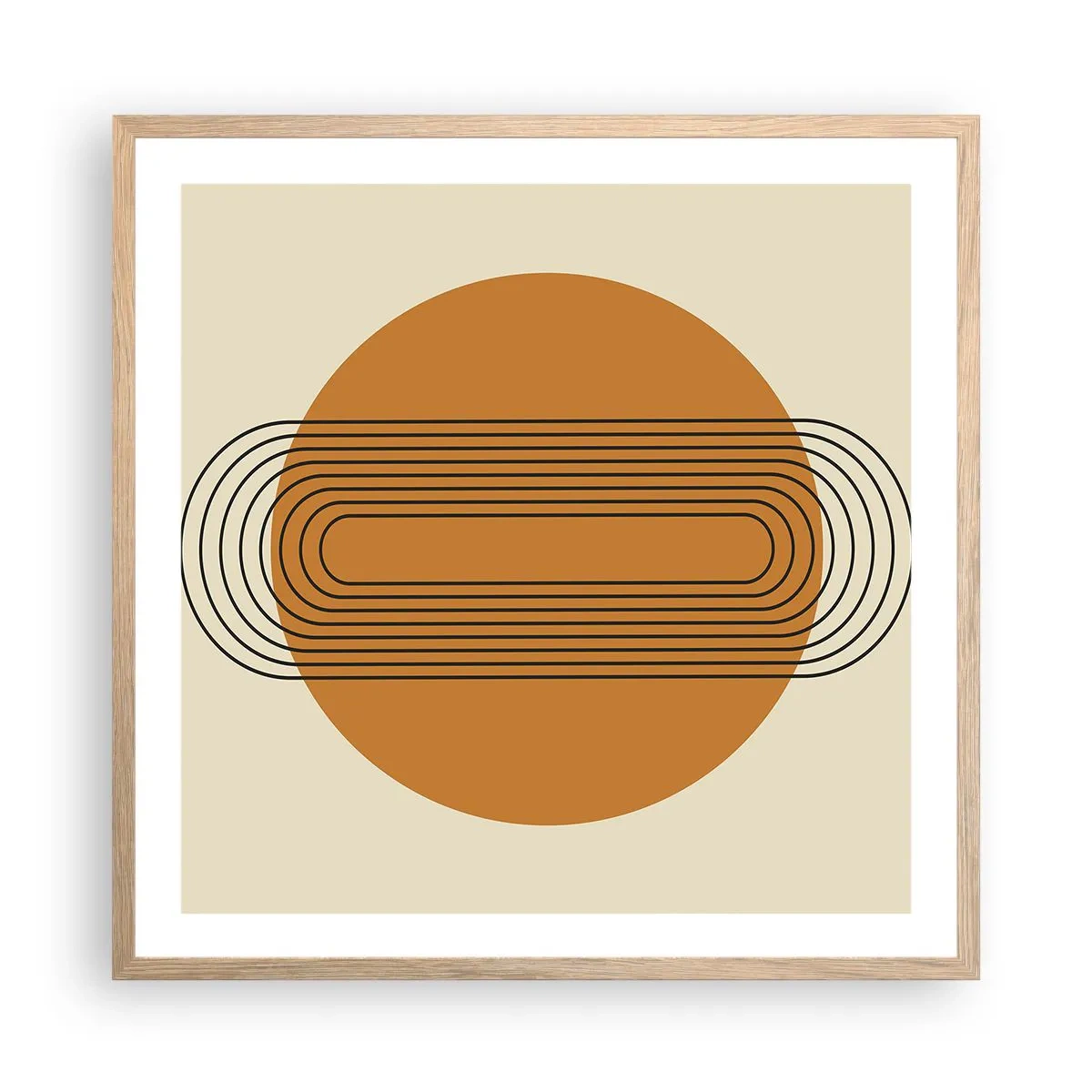 Poster in light oak frame - Perfect Plan - 60x60 cm