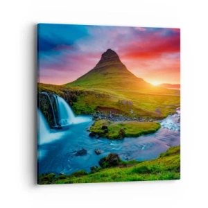 Canvas picture - Iceland - Fire and Water - 40x40 cm