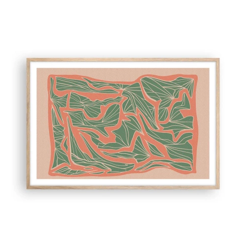 Poster in light oak frame - Struggles of Colar and Green - 91x61 cm