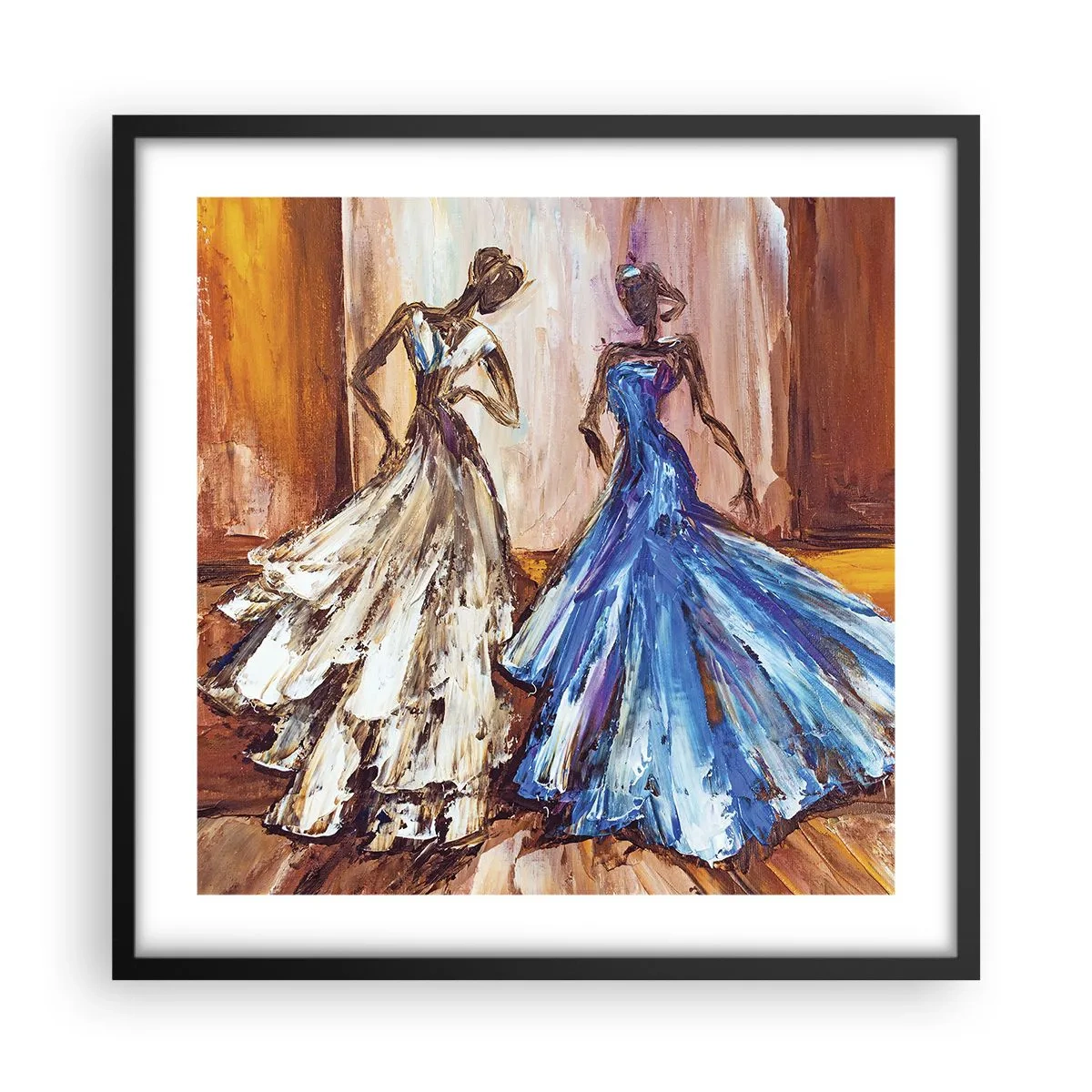 Poster in black frame - Charming Duo - 50x50 cm