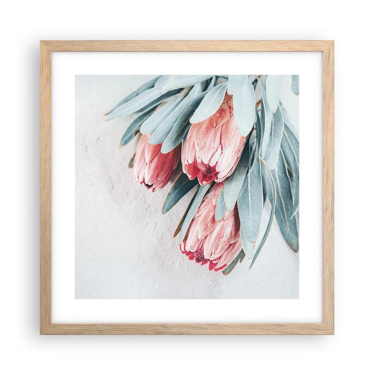 Poster in light oak frame - Ashamed of Their Own Beauty - 40x40 cm