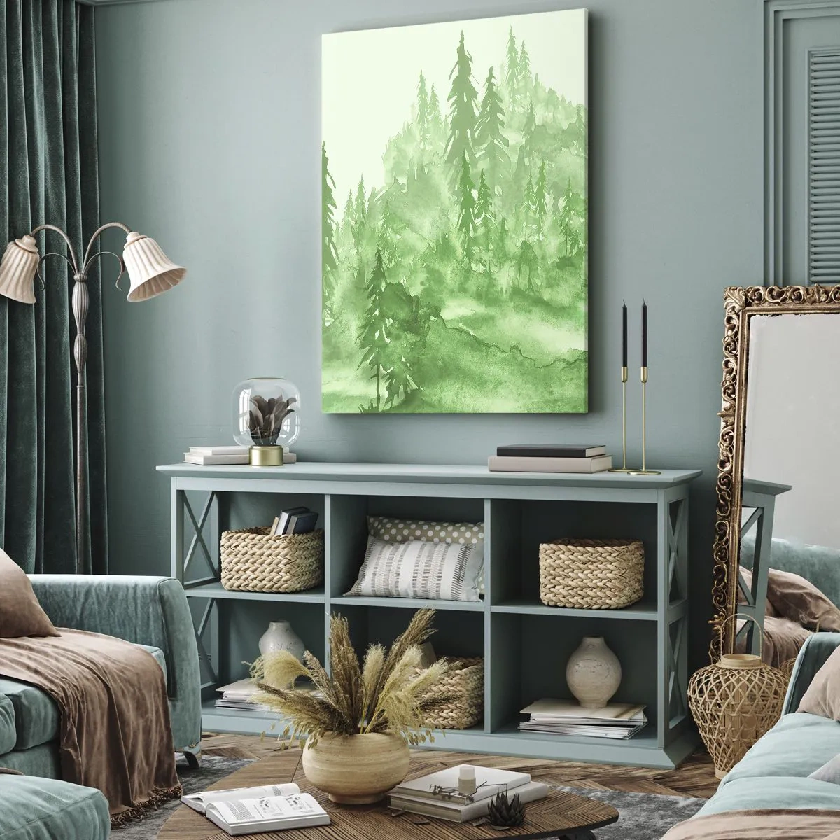 Canvas picture - Behind a Green Fog - 70x100 cm