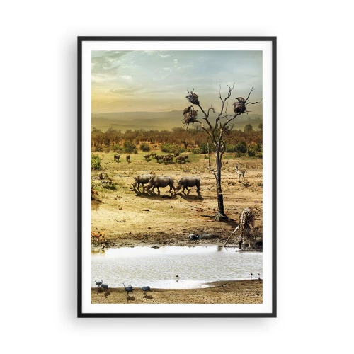 Poster in black frame - There Is a River that Flows from Eden - 70x100 cm
