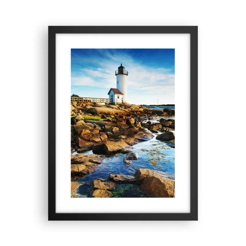 Poster in black frame - Be Home Safe, I Am Waiting - 30x40 cm