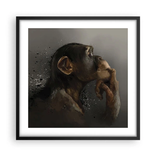 Poster in black frame - Certainly a Thinker - 50x50 cm