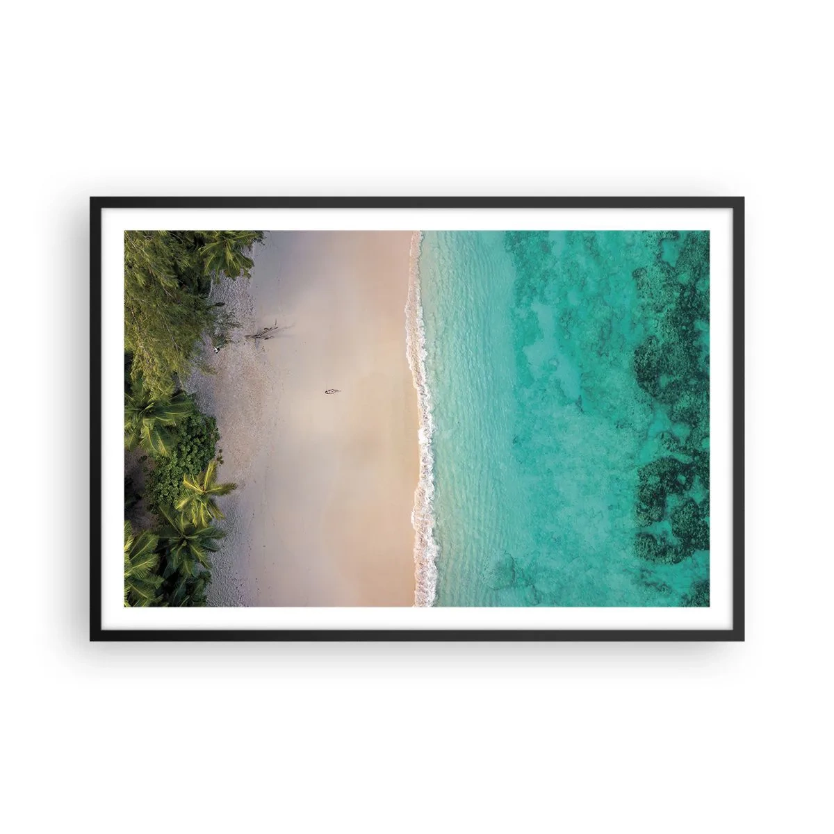 Poster in black frame - Paradise Beach - 91x61 cm
