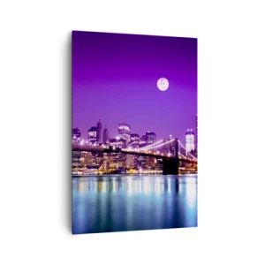 Canvas picture - Big City Lights in Violet - 70x100 cm