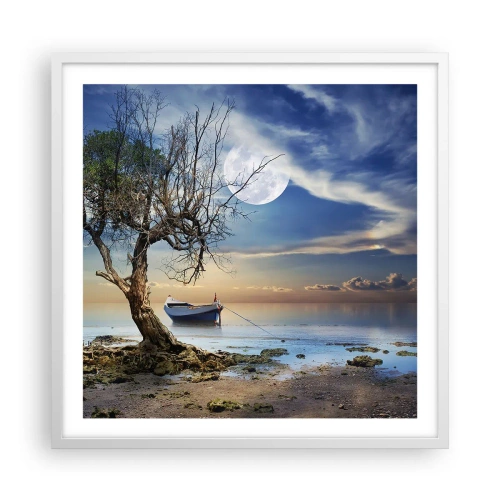 Poster in white frmae - Is this the Beginning or the End? - 60x60 cm