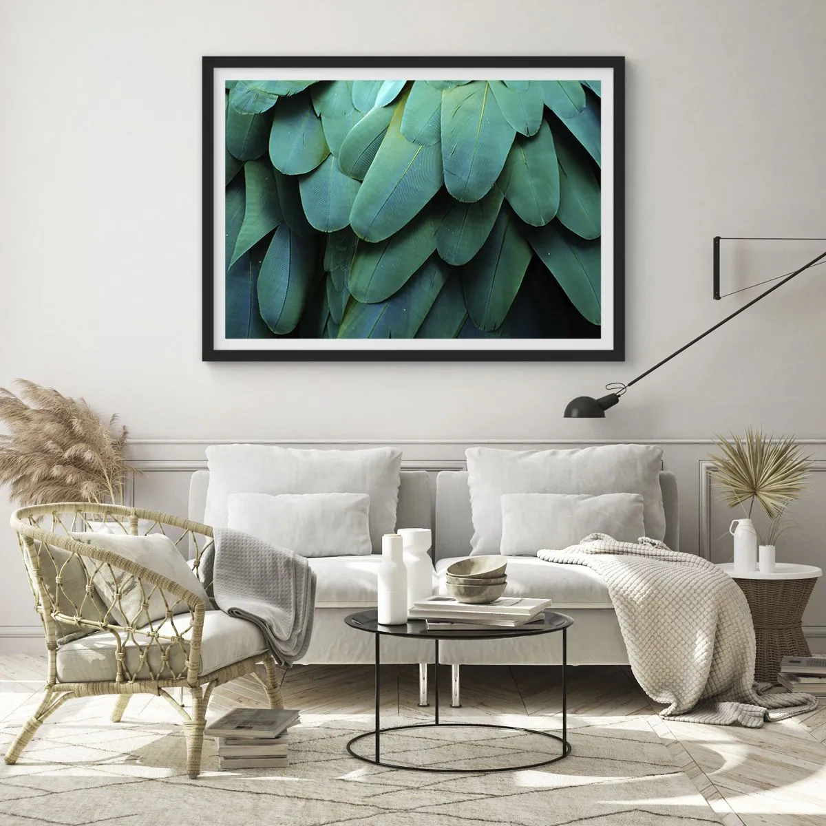 Poster in black frame - Precision of Parrot Nature - 91x61 cm