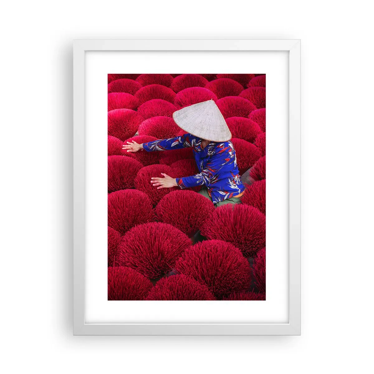 Poster in white frmae - In the Rice Field  - 30x40 cm