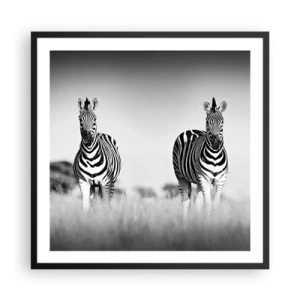 Poster in black frame - After All the World is Black and White - 60x60 cm