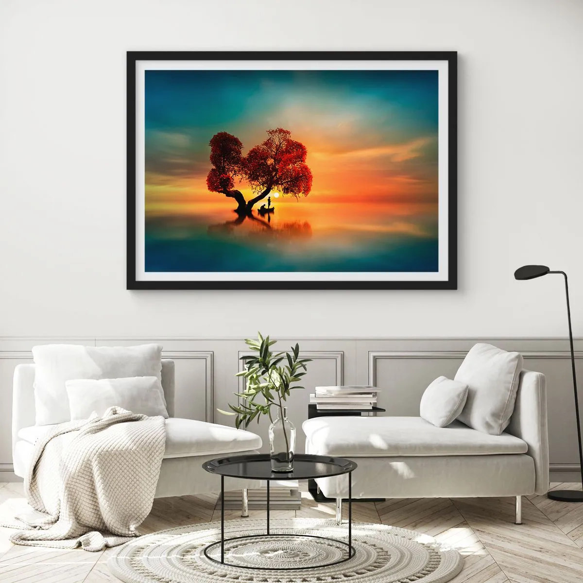Poster in black frame - Far Away and Lost to the World - 100x70 cm