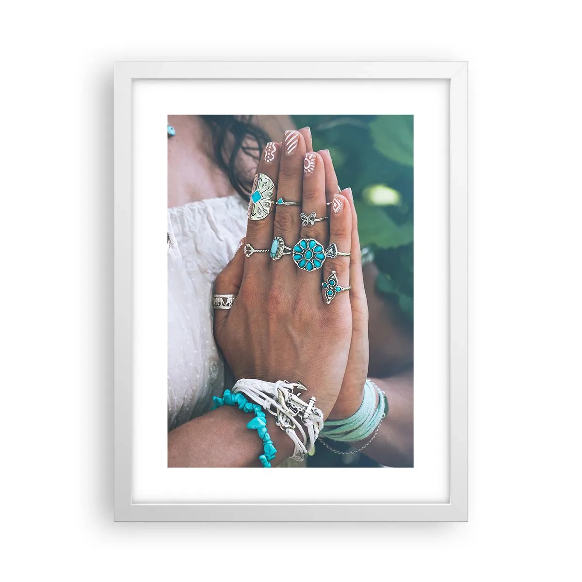 Poster in white frmae - Welcome to the Centre of Wellbeing - 30x40 cm