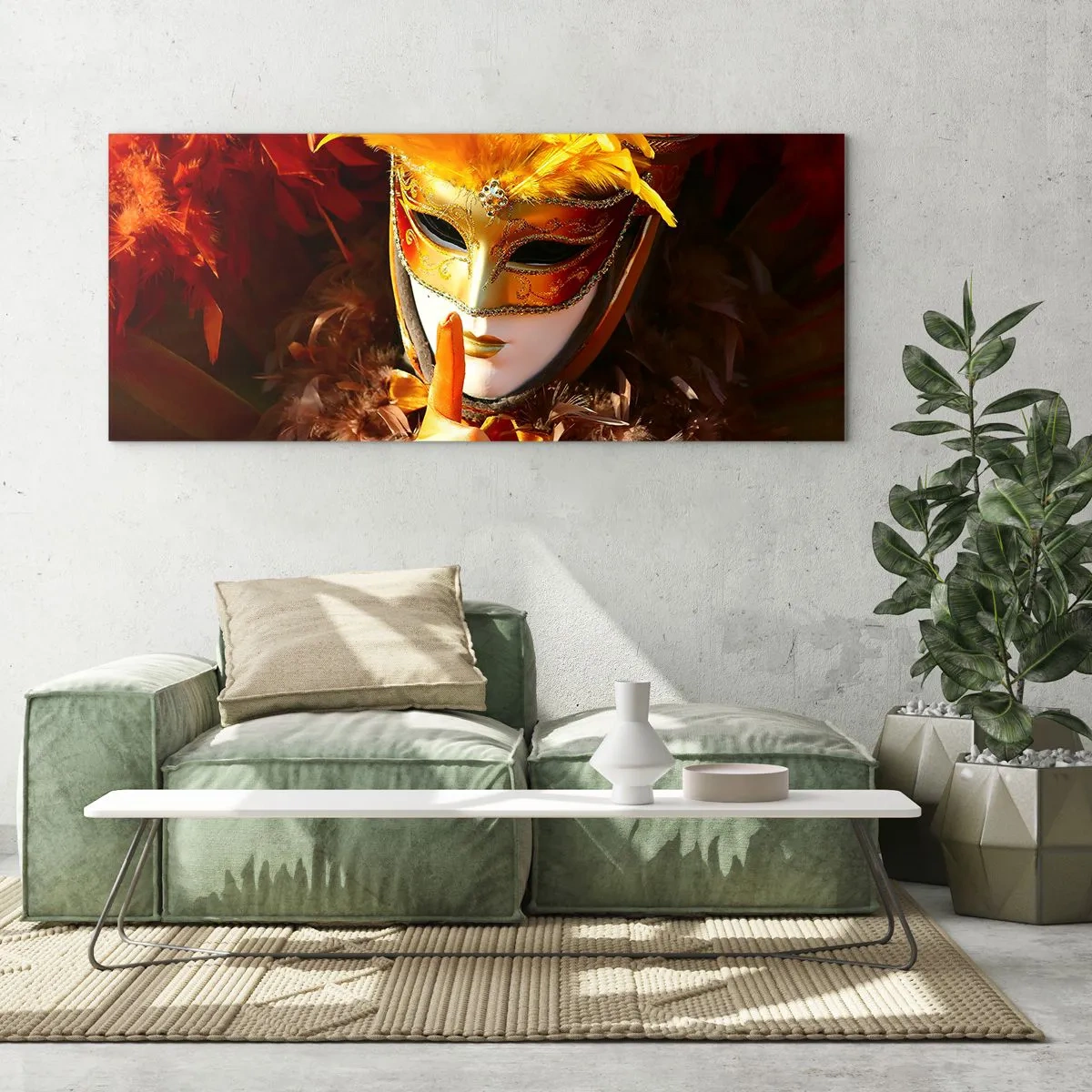 Glass picture - Secret Is Part of the Game - 90x30 cm
