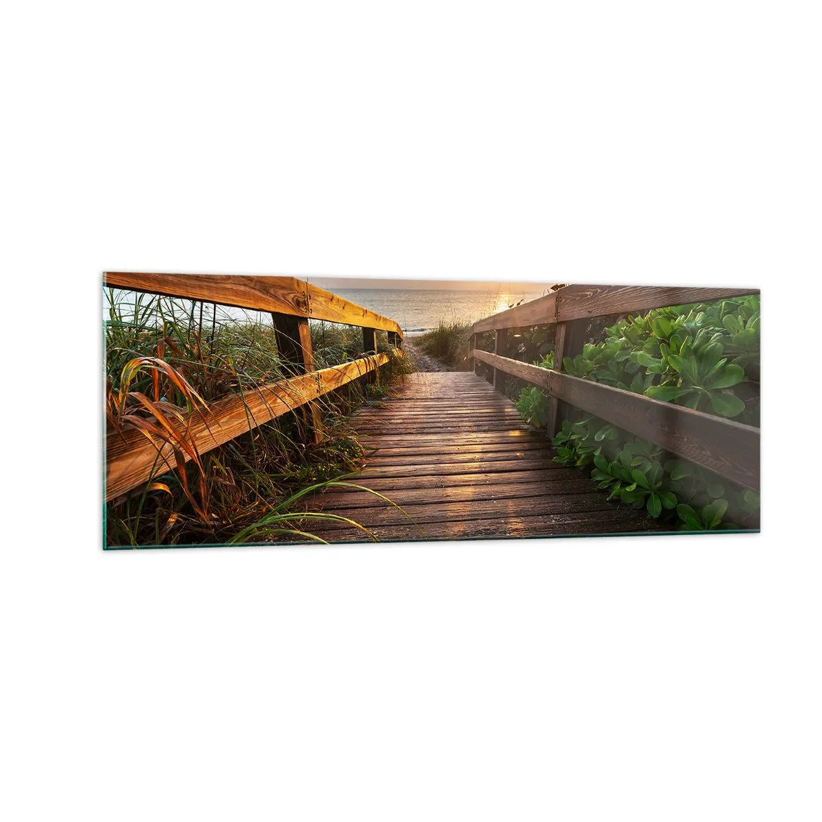 Glass picture - Straigh to the Shore - 140x50 cm
