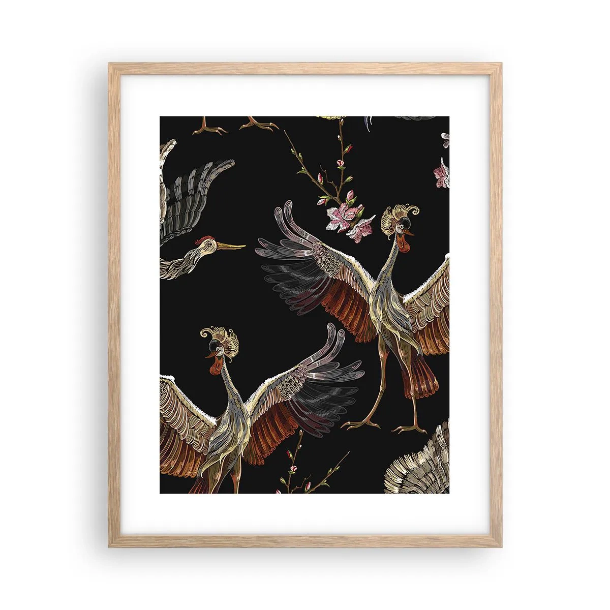 Poster in light oak frame - Fairy Tale Bird - 40x50 cm