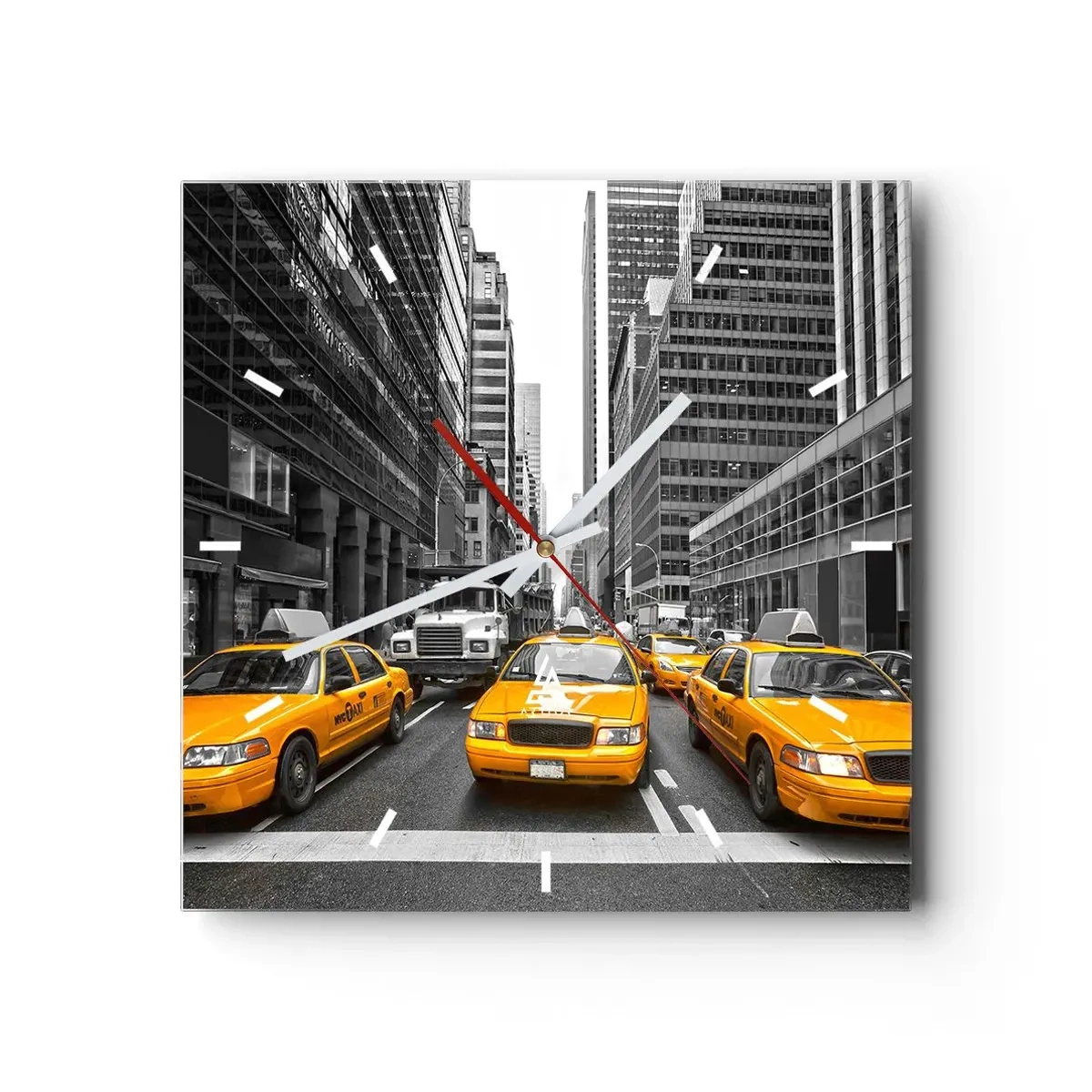 Wall clock - Clock on glass - We Paint the City - 30x30 cm