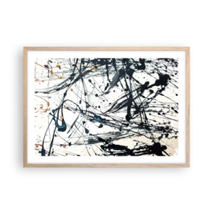 Poster in light oak frame - With or Without Meaning? - 70x50 cm