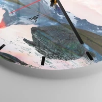 Clock face with lines