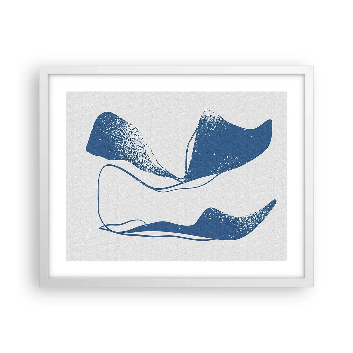 Poster in white frmae - Abstract with Wings - 50x40 cm