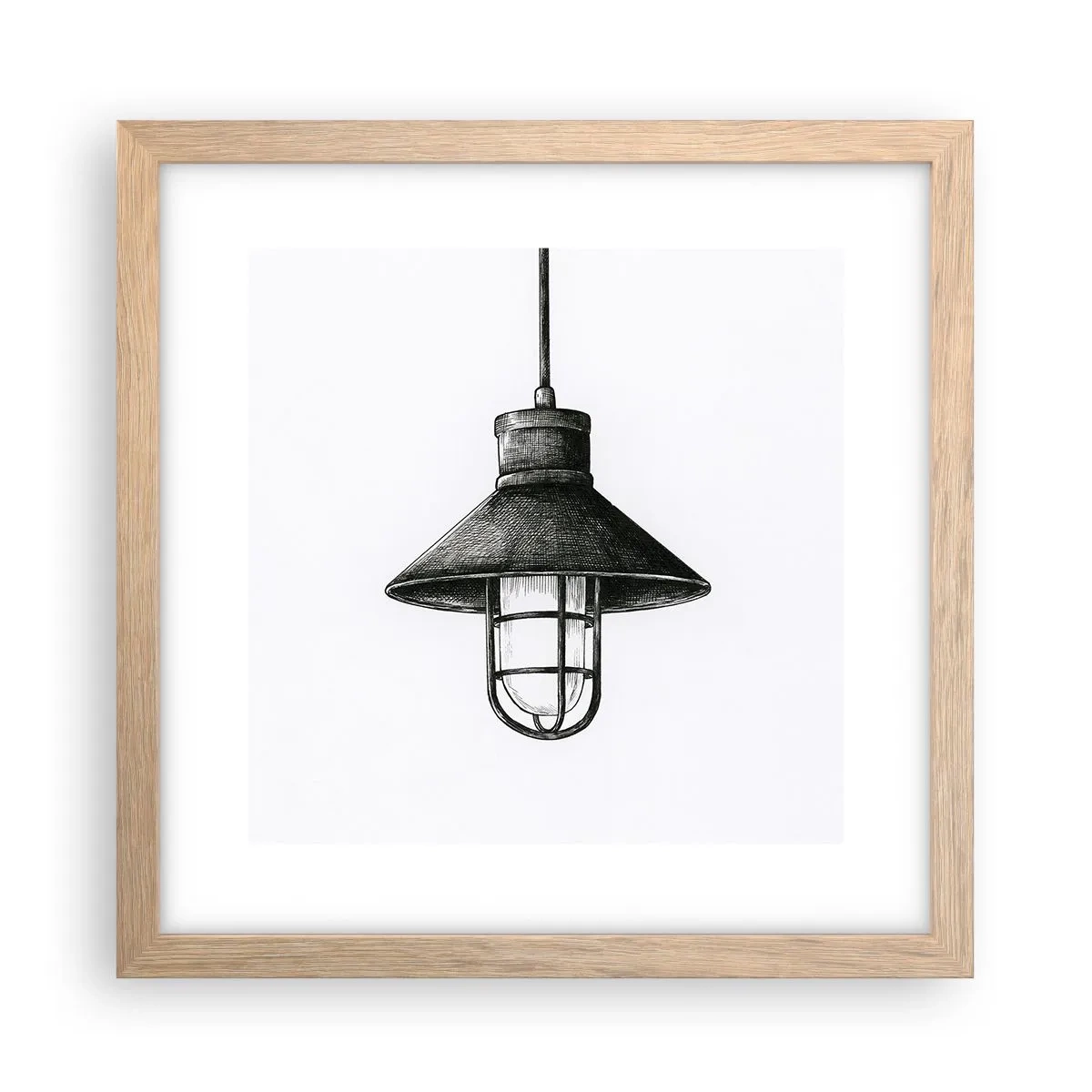 Poster in light oak frame - Like In the Old Days… - 30x30 cm