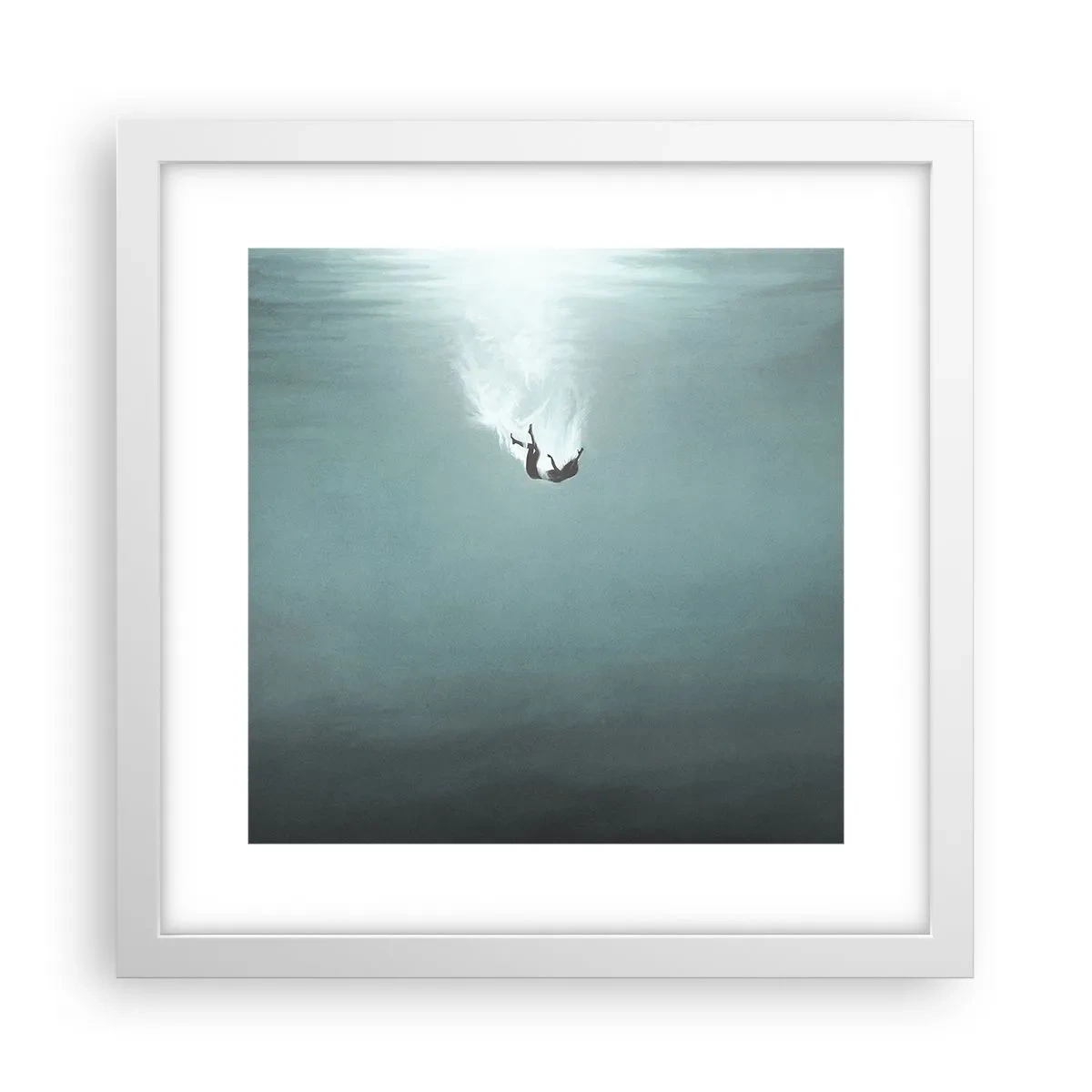 Poster in white frmae - In the Arms of the Ocean - 30x30 cm