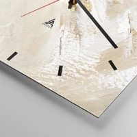 Clock face with lines