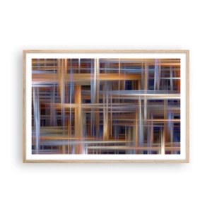 Poster in light oak frame - Light Woven - 91x61 cm