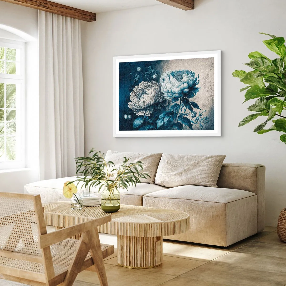 Poster in white frmae - Matched Couple - 100x70 cm