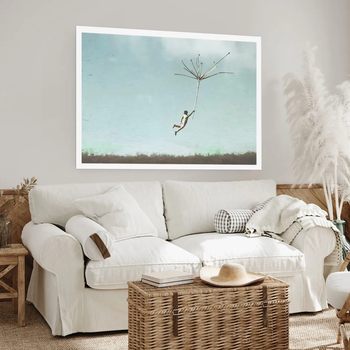 Poster - Kites, Dandelions, Wind - 40x30 cm