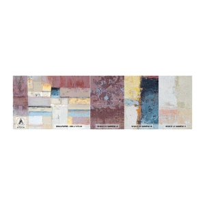 Photo Wallpaper Sample Premium Sand - Calm of Geometry - Abstraction, Pastel, Minimalistic - 100x30 cm